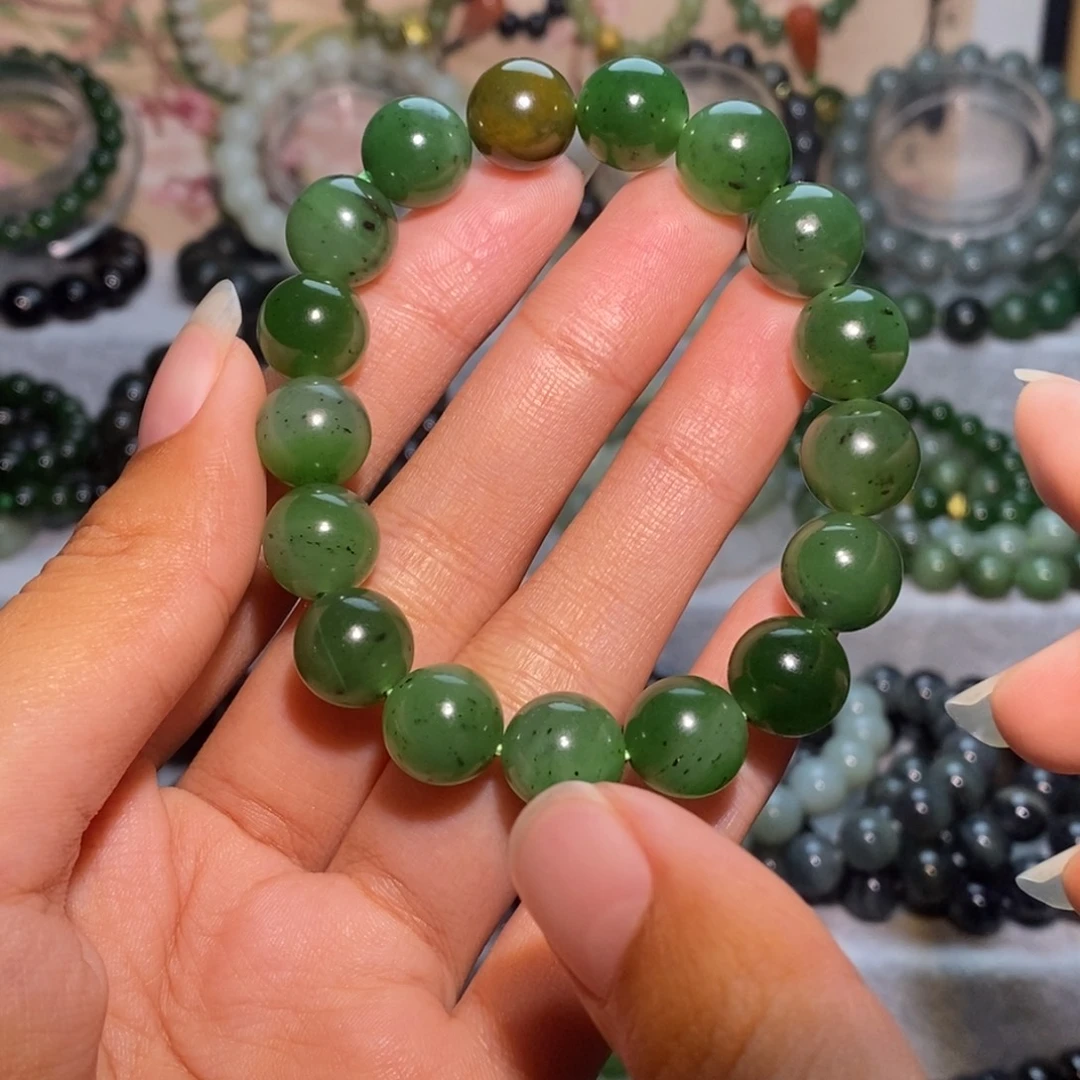 铁***鹅和田玉未镶嵌手链