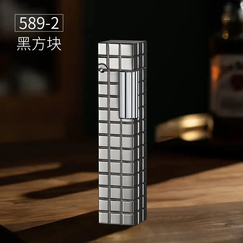 德瑞超薄纤巧侧滑煤油打火机窄机砂轮网红火机个性创意送男友礼潮