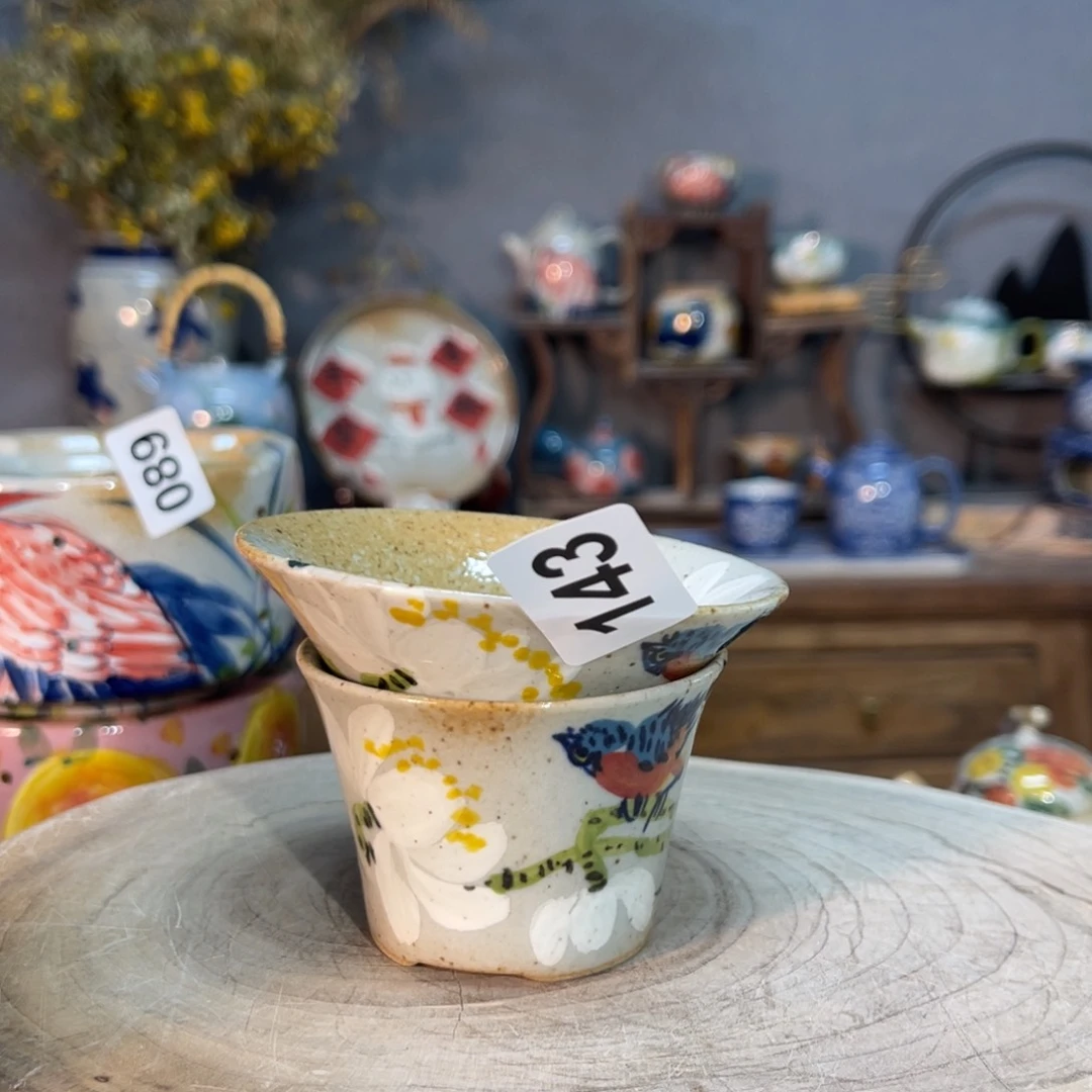 杯素浅陶瓷手工手绘