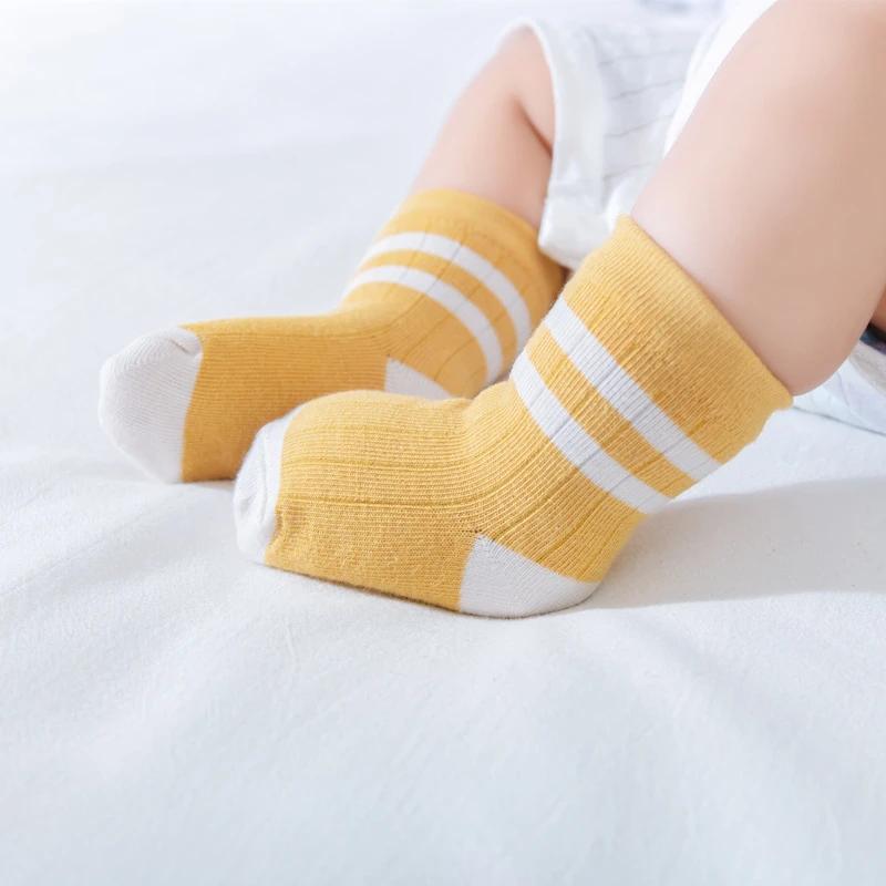 卡卡家婴儿袜子棉春秋季可爱宝宝棉中筒袜薄款卡通新生婴儿学步