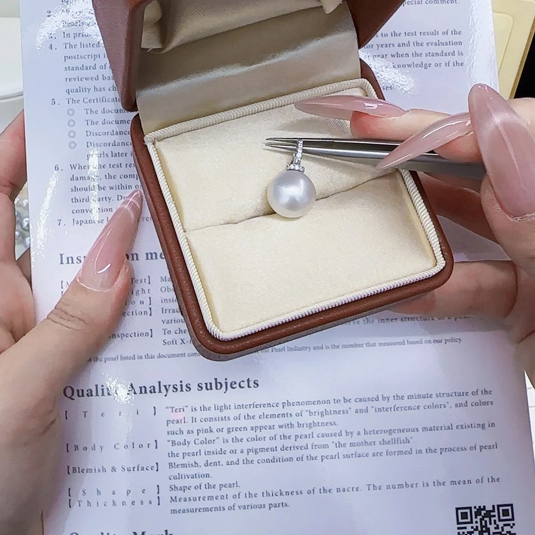 海水珍珠银S925镶嵌颈饰