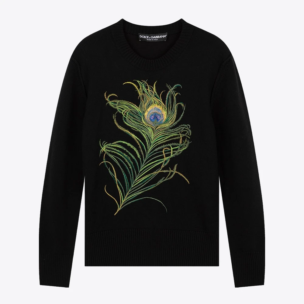 DOLCE GABBANA杜嘉班纳DG羊毛刺绣男针织衫毛衣GXB78ZJAVXZN0000