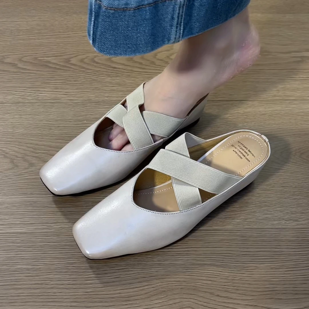 夏季拖鞋2025年新款包头拖气质复古绑带拖懒人鞋女款设计时尚拖鞋