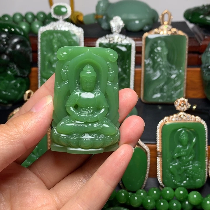 【闪购商品】和田玉（碧玉）未镶嵌吊坠(不含链)