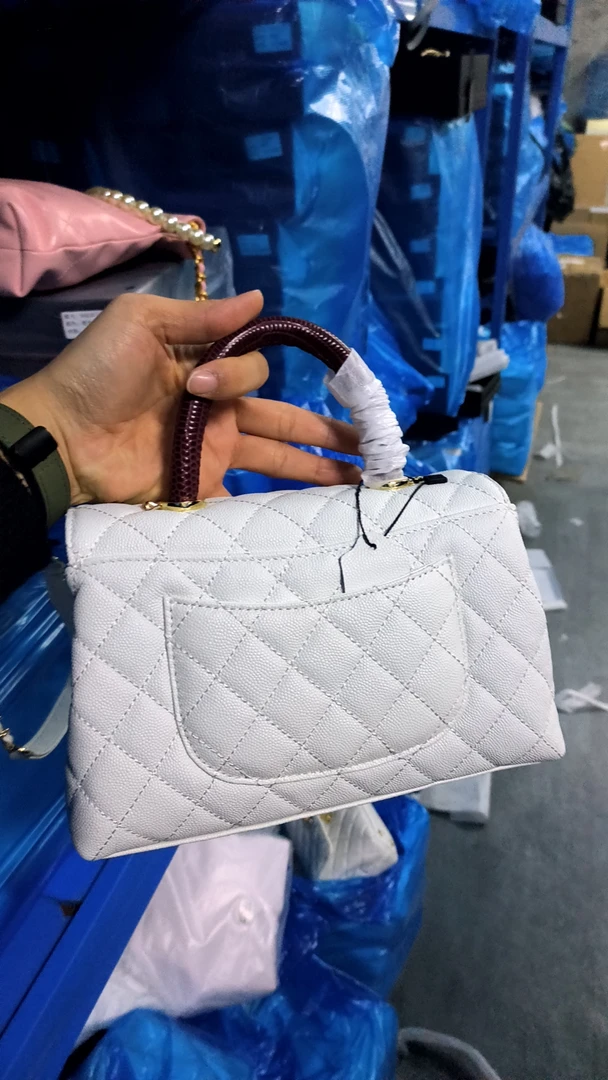 YUSHA/高档高版大号白色阿豆鱼子酱-圈扣-9518红柄