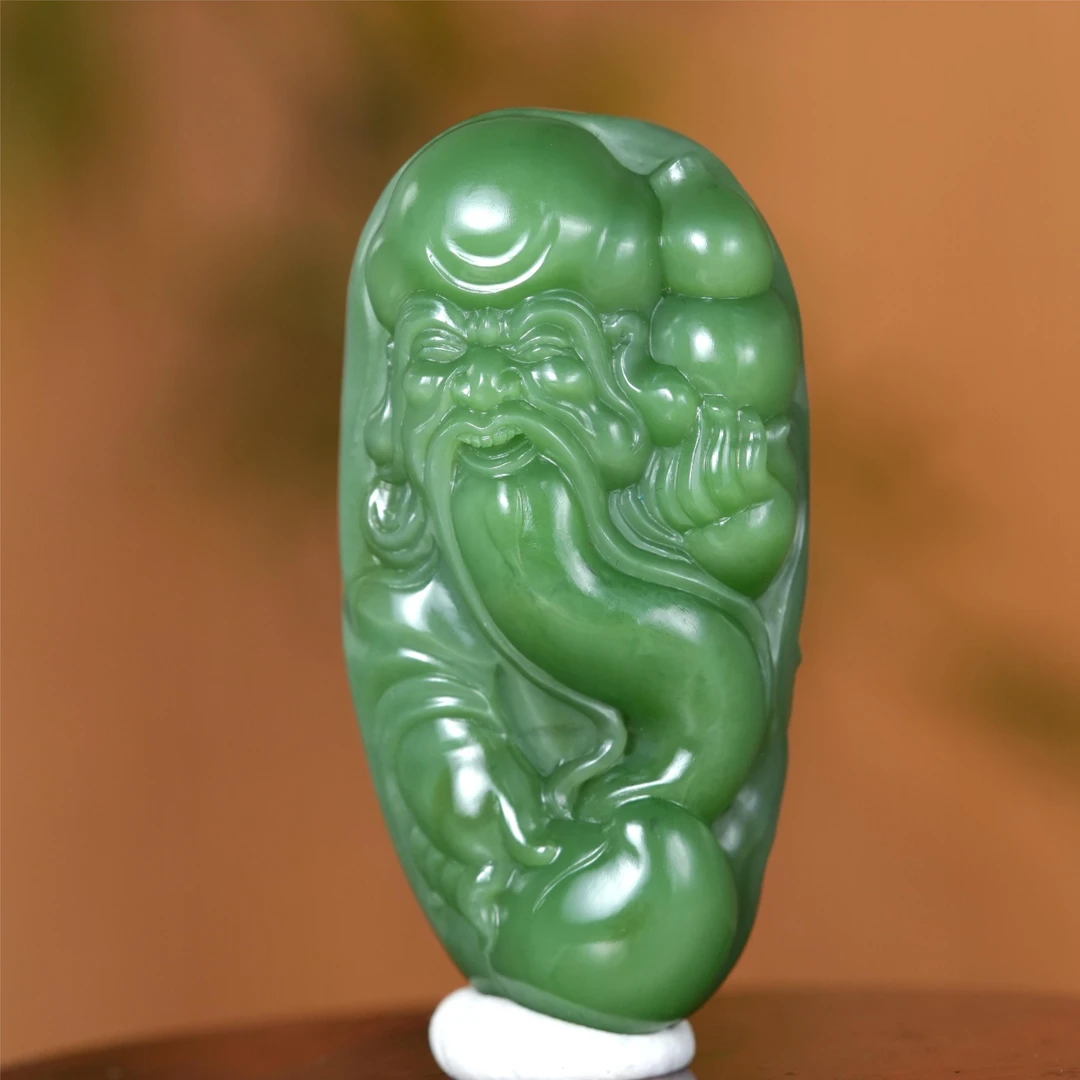 Lot20.和田碧玉寿星挂件/210322/拍宝