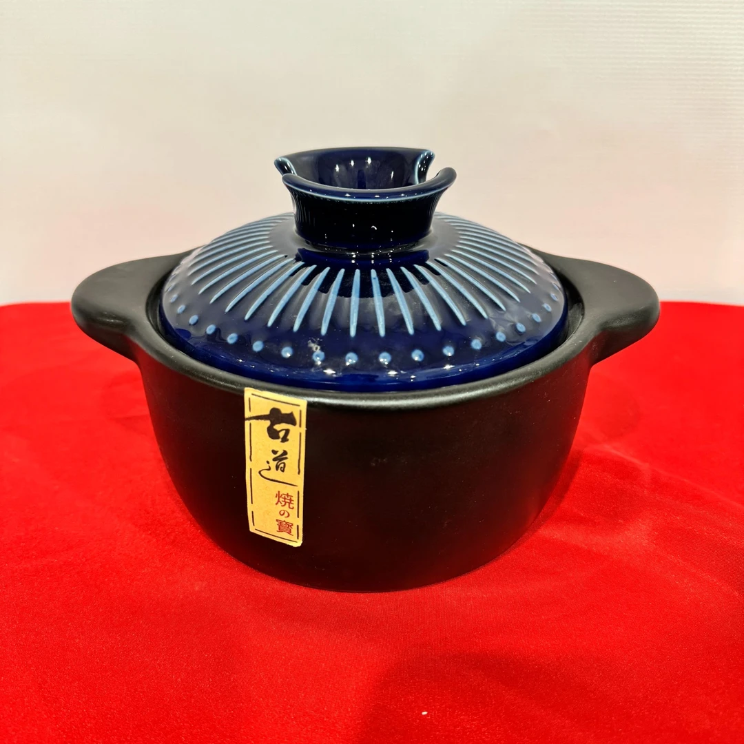 古道蓝陶瓷砂锅中式