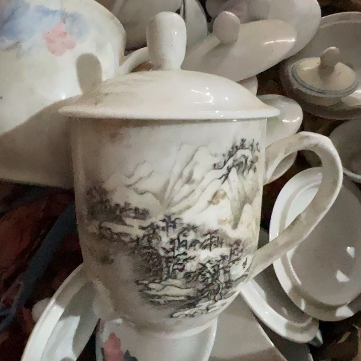 醴陵高温瓷群力500毫升杯微瑕