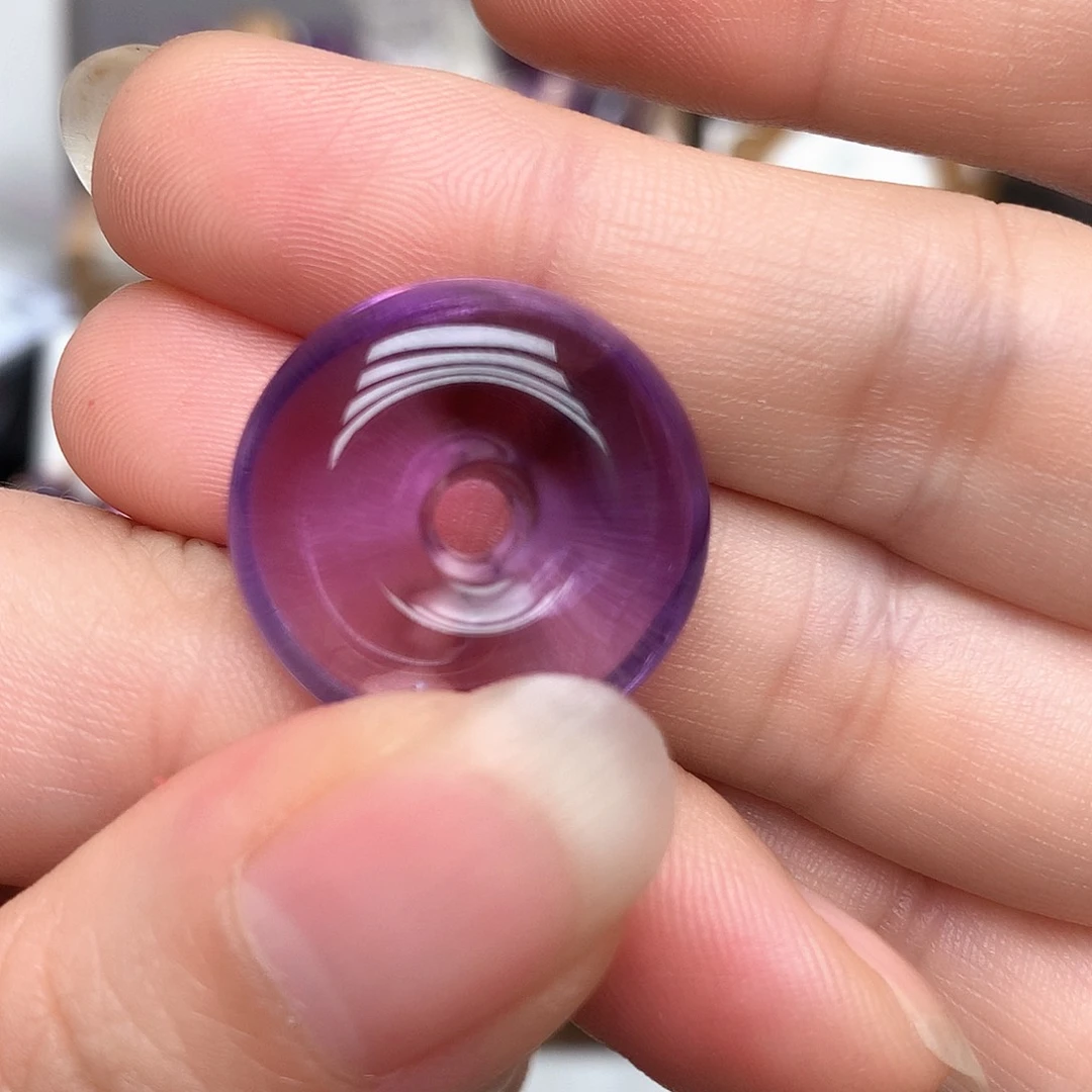 珠宝半成品紫晶未镶嵌L 平安扣
