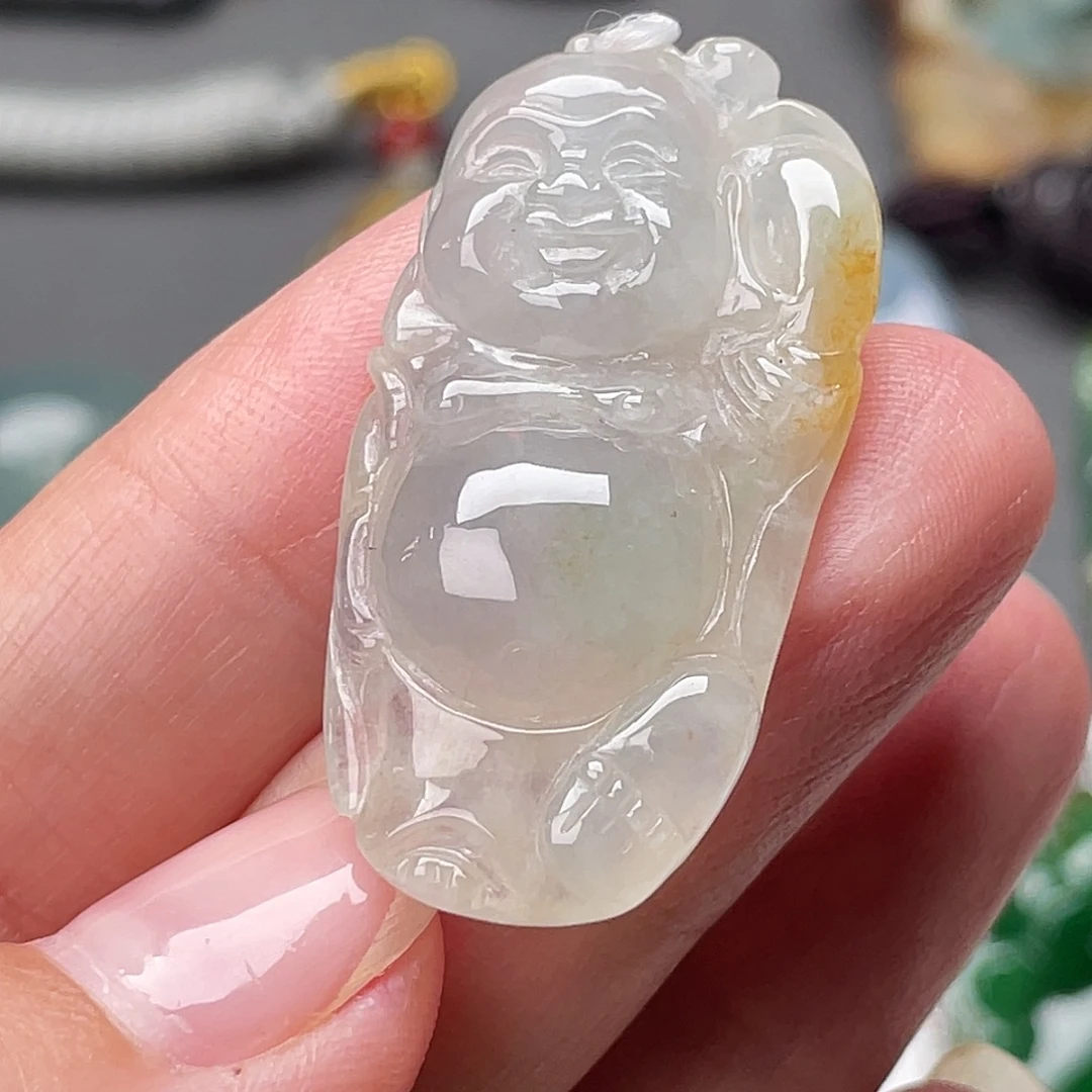 翡翠未镶嵌颈饰佛公
