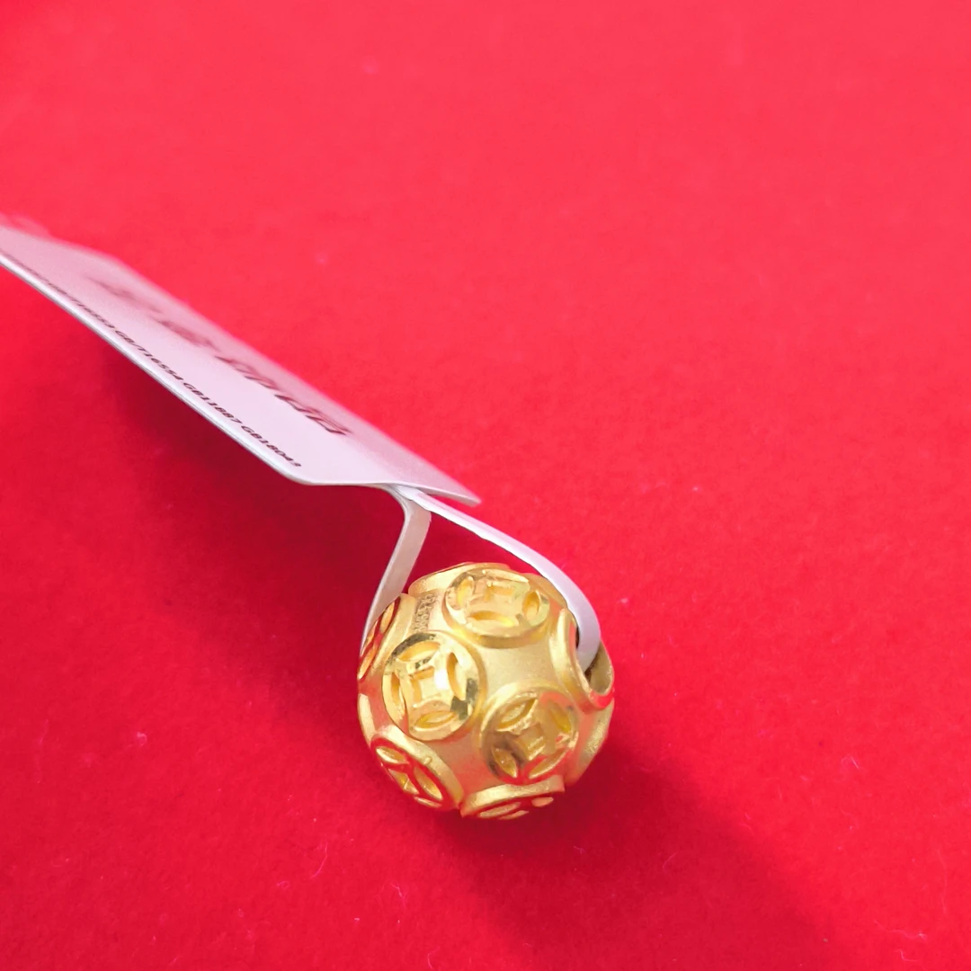 【夏夏专享】足金999 铜钱球 ZP 0.74 攒金有道