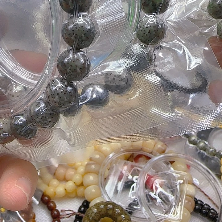 手串星月菩提186入门糯冰绿星月菩提10单圈圆