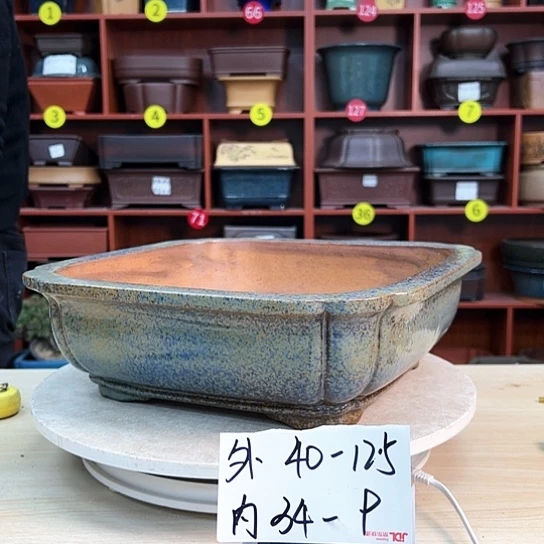 红陶以**贵紫砂花盆中花满地