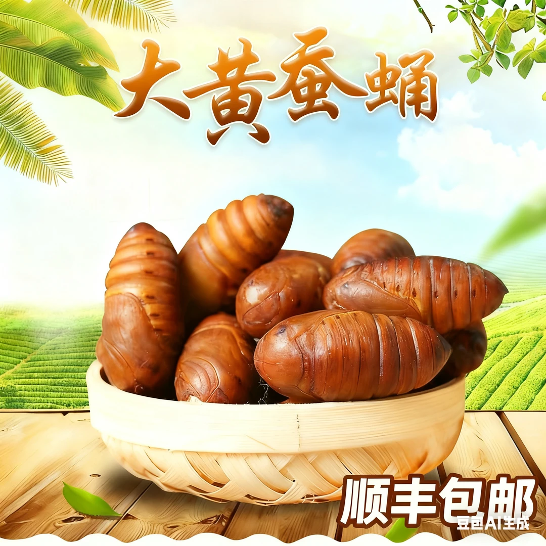 大黄蚕蛹4-5厘米东北特产新鲜柞树蚕蛹高蛋白营养丰富