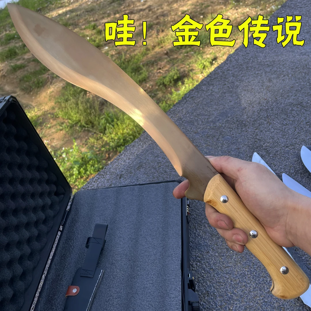 新款刀金色龙泉唐横刀绣春刀户外一体牛尾刀车载防身冷兵器未开刃