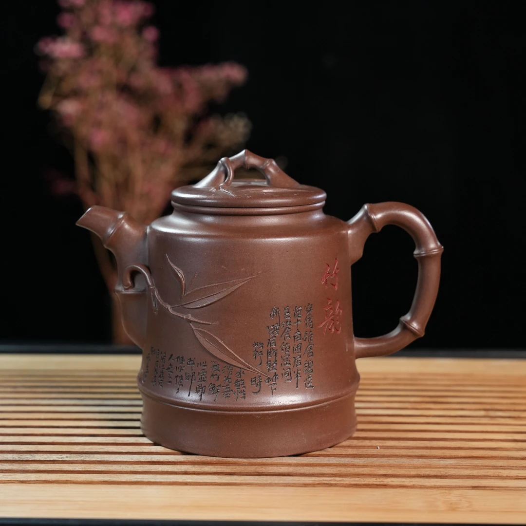 Z-HQX-016   何其仙  宜兴手工紫砂   高风亮节