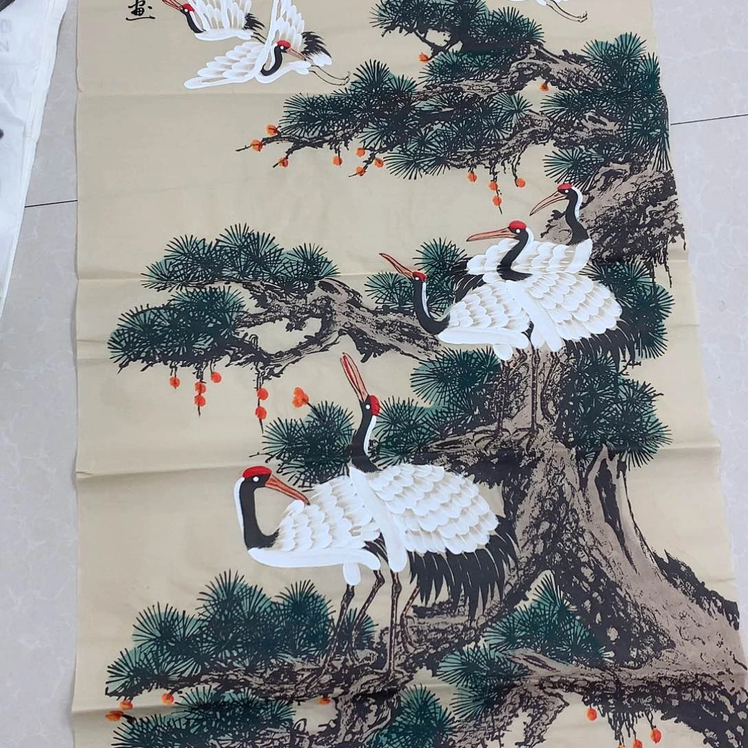 国画松鹤延年国画