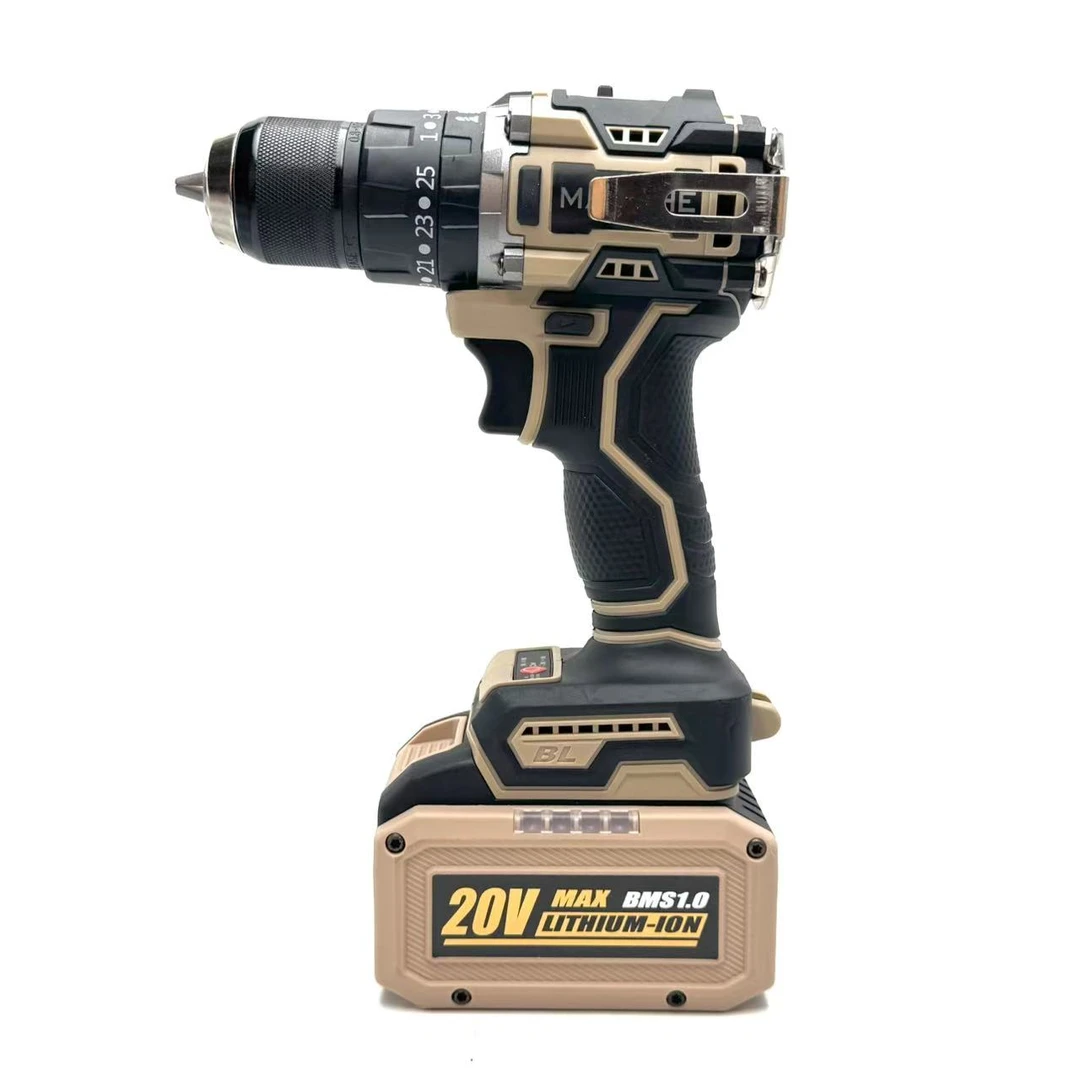 牧高 20v带冲击无刷电钻可敲击10mm夹头一电M197-H10-K1