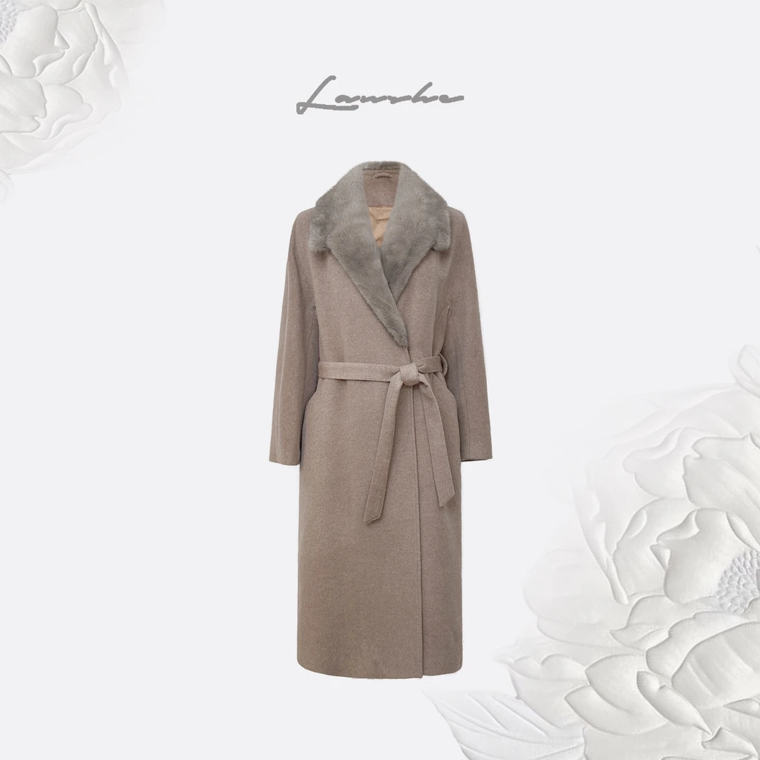 lanshe｜羊绒长款羽绒服