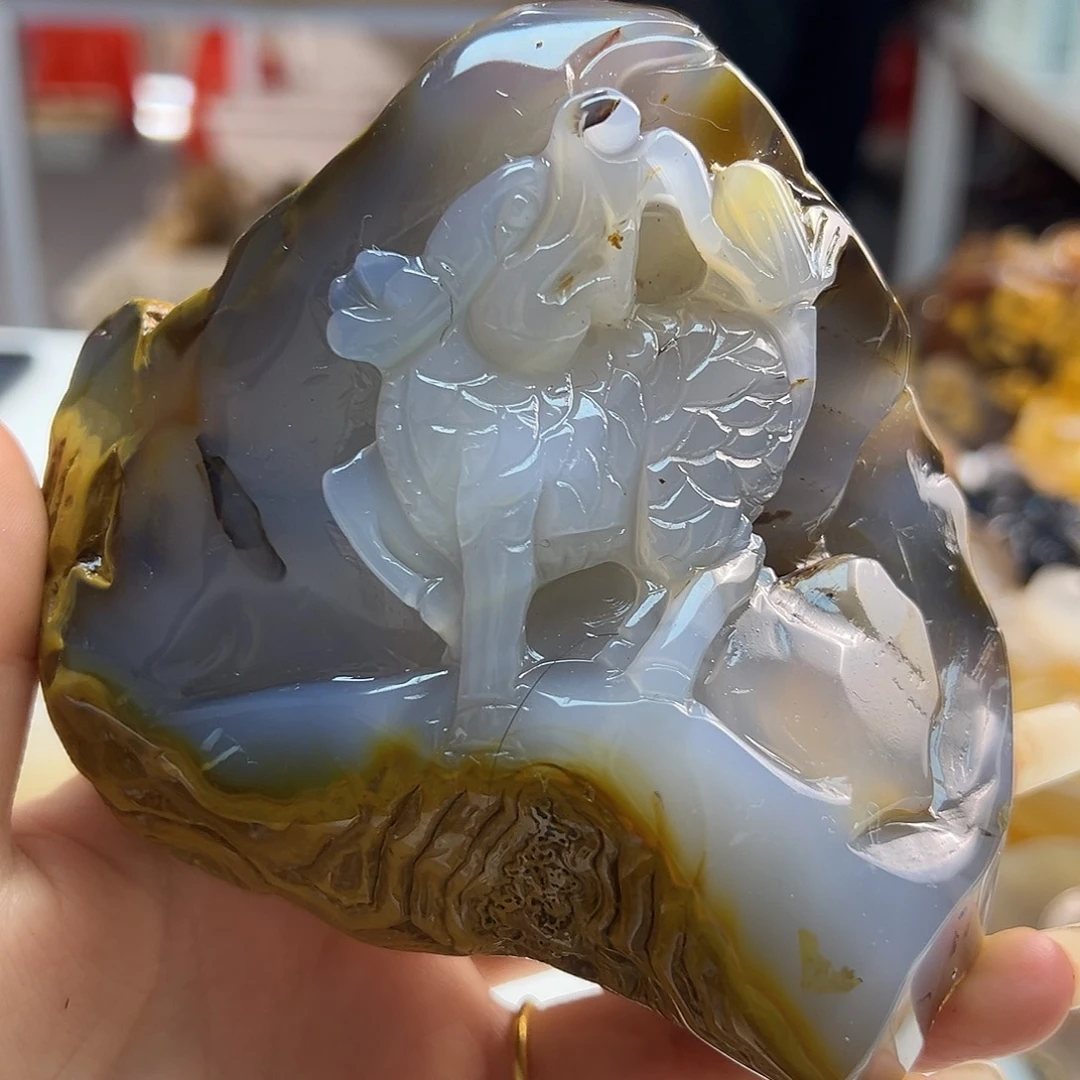 玛瑙/玉髓未镶嵌吊坠(不含链)