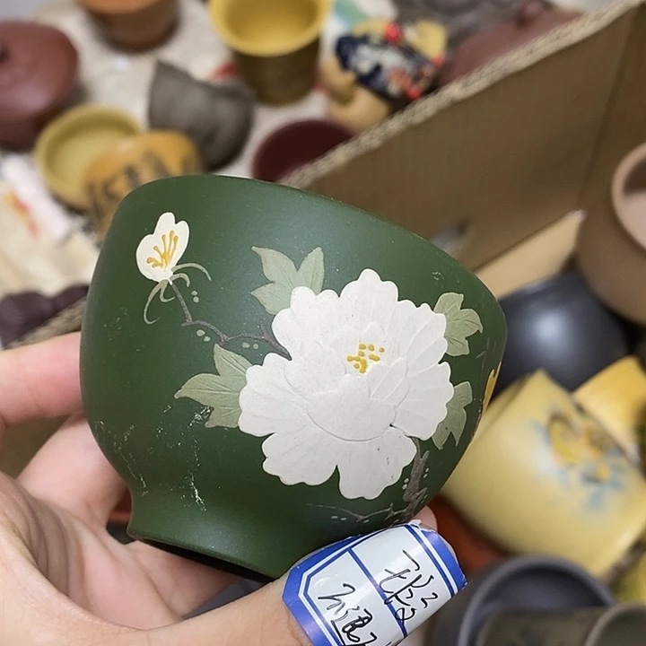 茶杯紫砂瑕疵不退不换，花泥