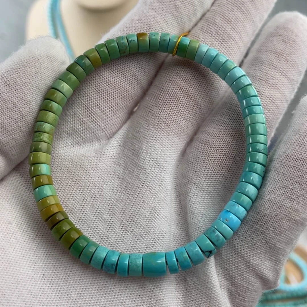 绿松石手链未镶嵌精工药片卡5.5