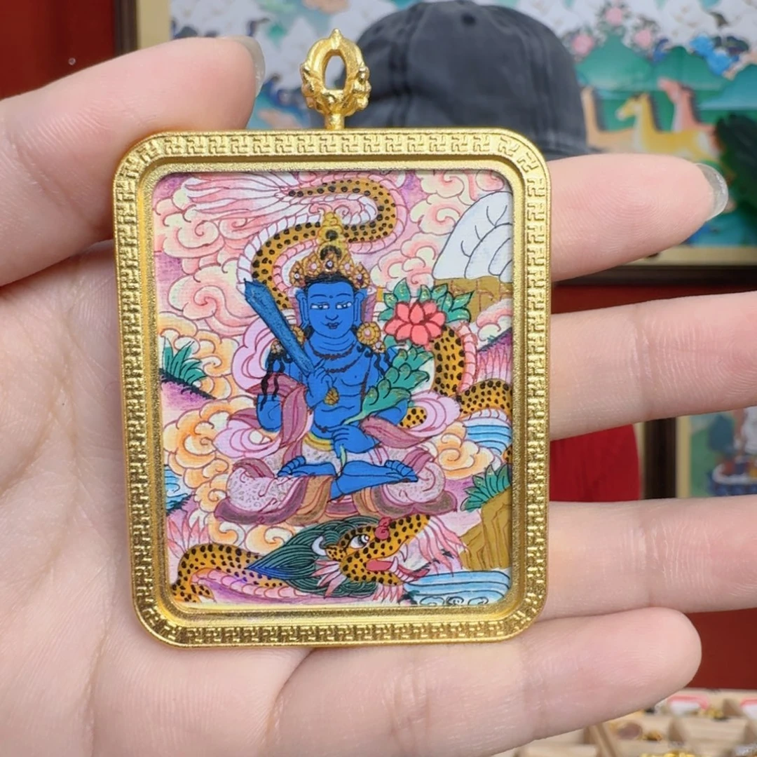 吊坠虚老师-热贡纯手绘