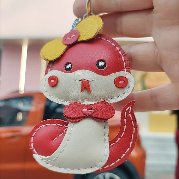 十二生肖真皮包包挂饰纯手工真皮挂件手缝定制系列包包挂件