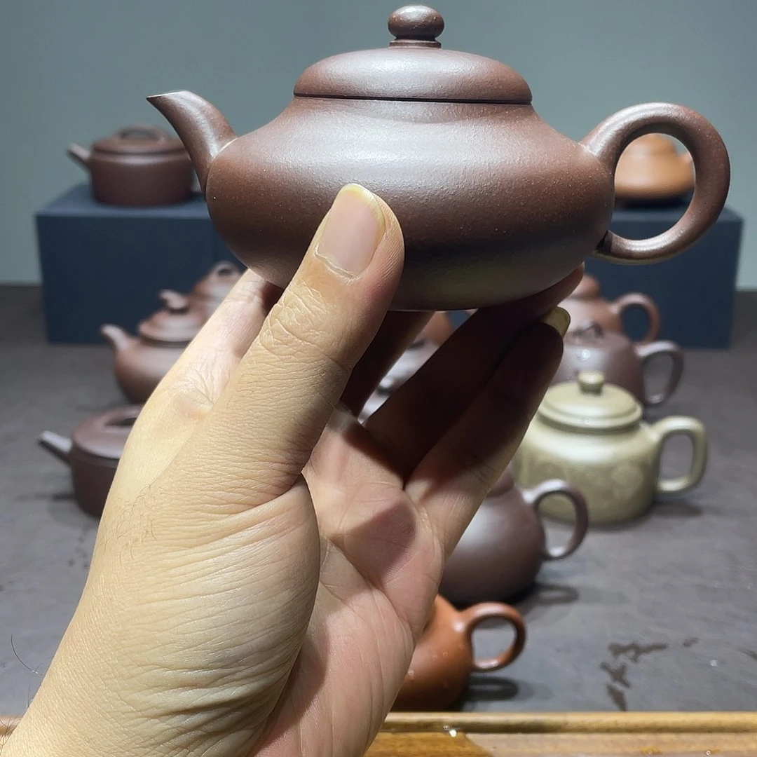 紫砂茶壶小*@紫泥矮梨
