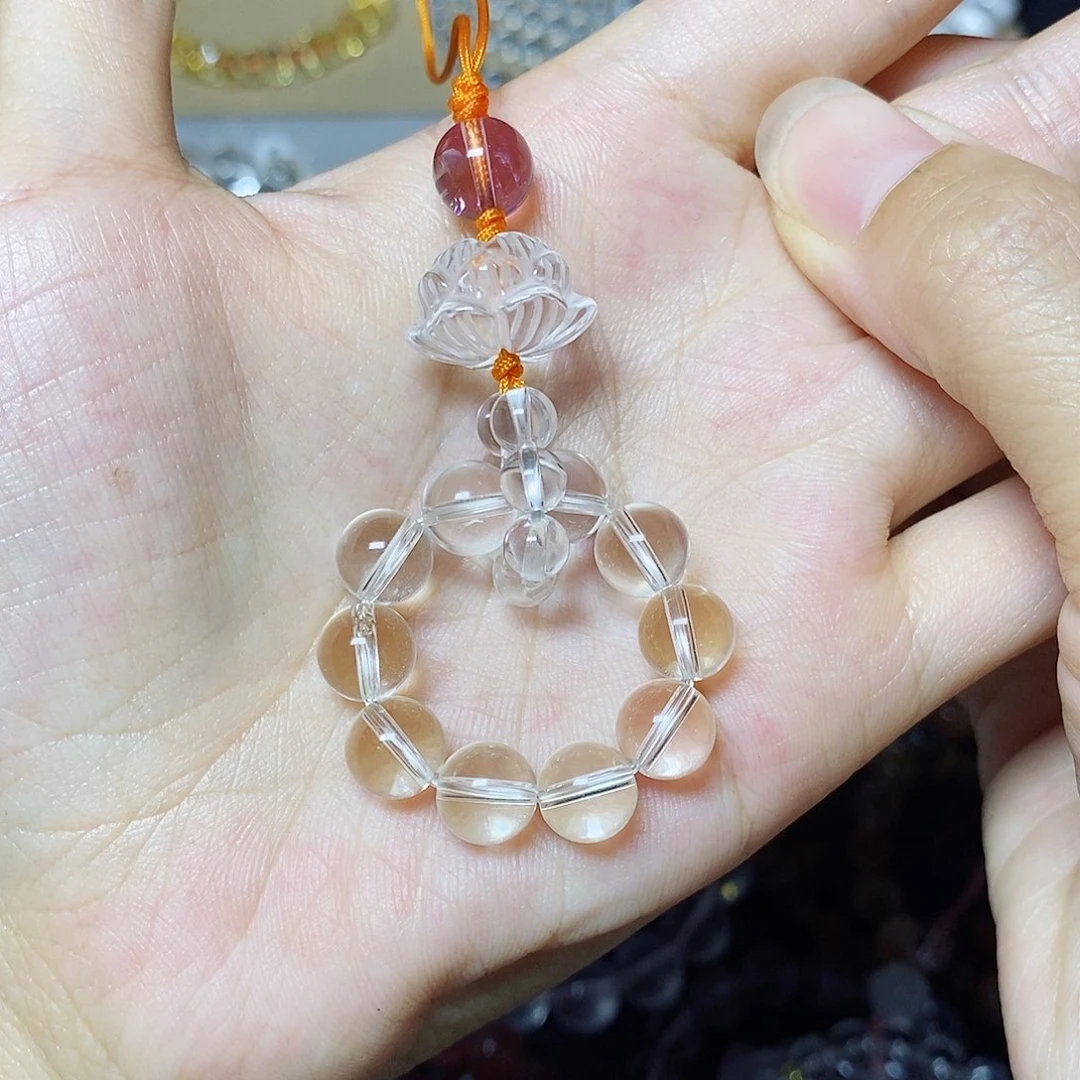 水晶手串未镶嵌手机链包挂