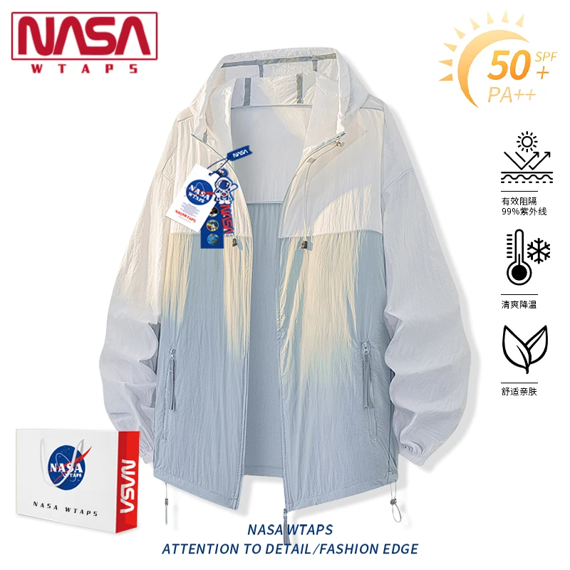 NASA WTAPS户外登山防晒衣男款夏季新款冰丝薄款透气宽松情侣外套