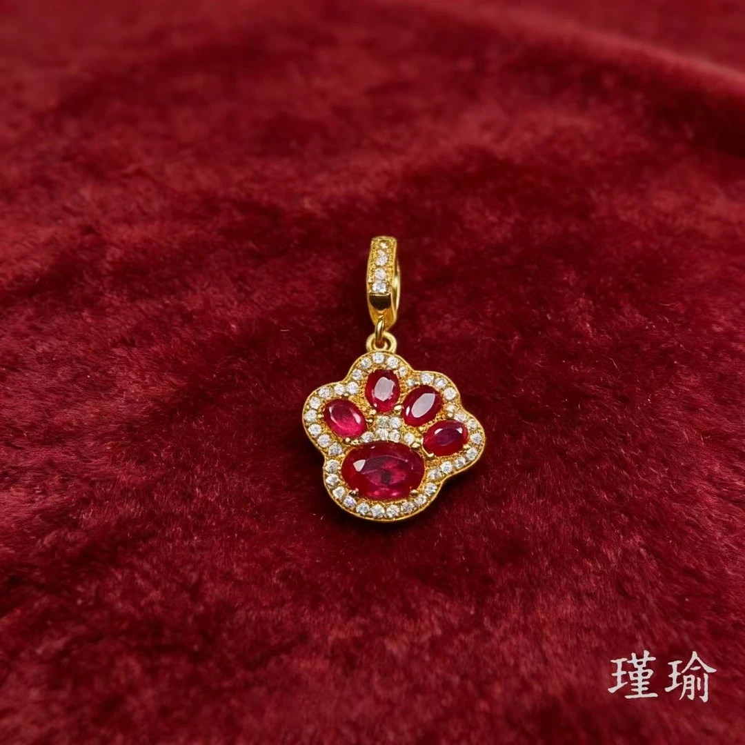 爆款N05190经典黄色猫爪吊坠多样性发货49957