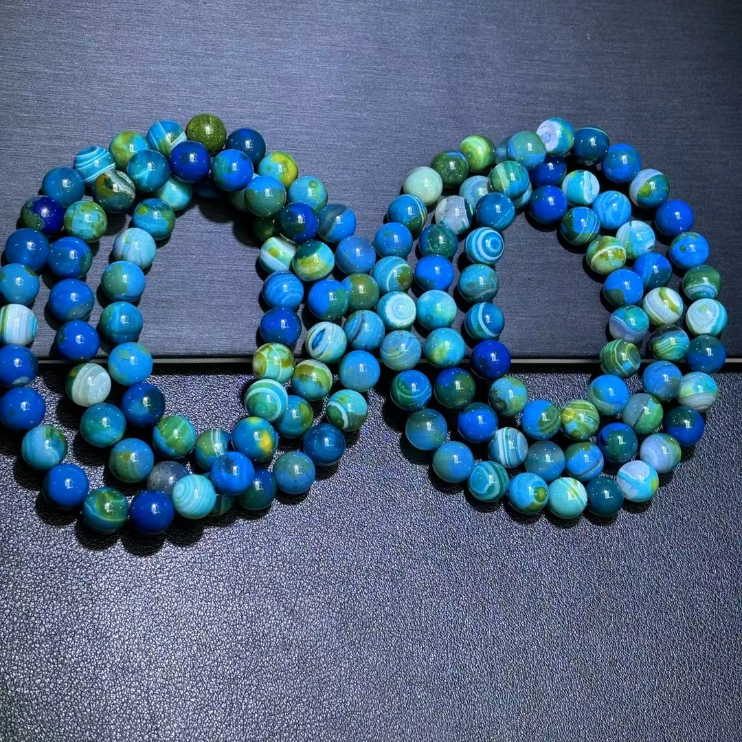 面面来财珠宝Q-S6864-卡10左右-星际蓝玛瑙项链-多样性发其一