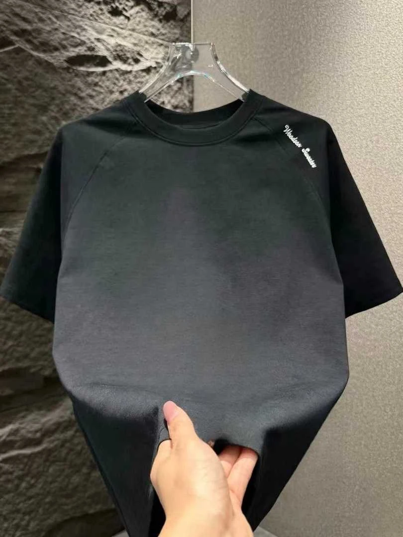 2025新款夏季男时尚休闲简约经典潮流百搭帅气扎染设计感短袖T恤