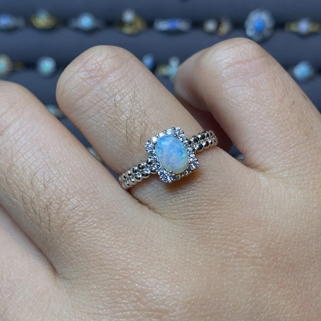 欧泊珠宝奇石未镶嵌戒指