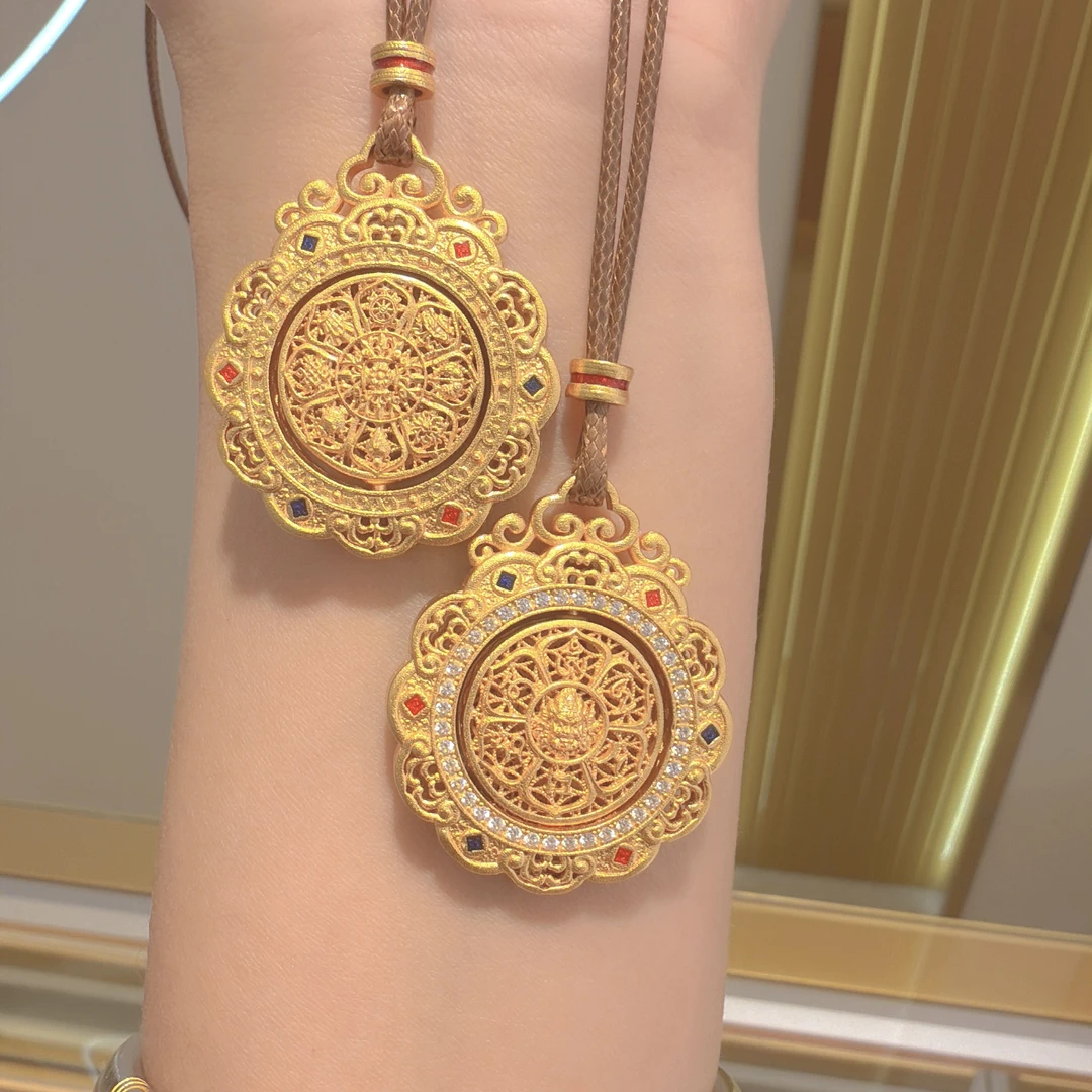 吊坠足银 足银吊坠    黄财神足银项链吊坠