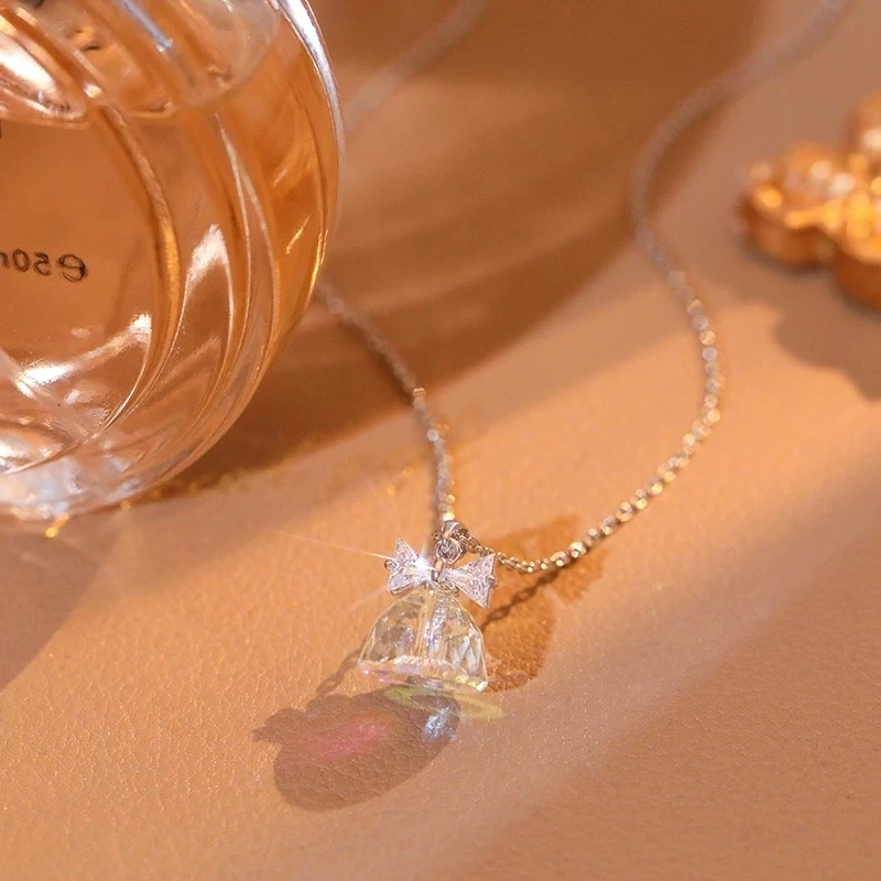 链子925银 施华洛少女坠链复古风法式