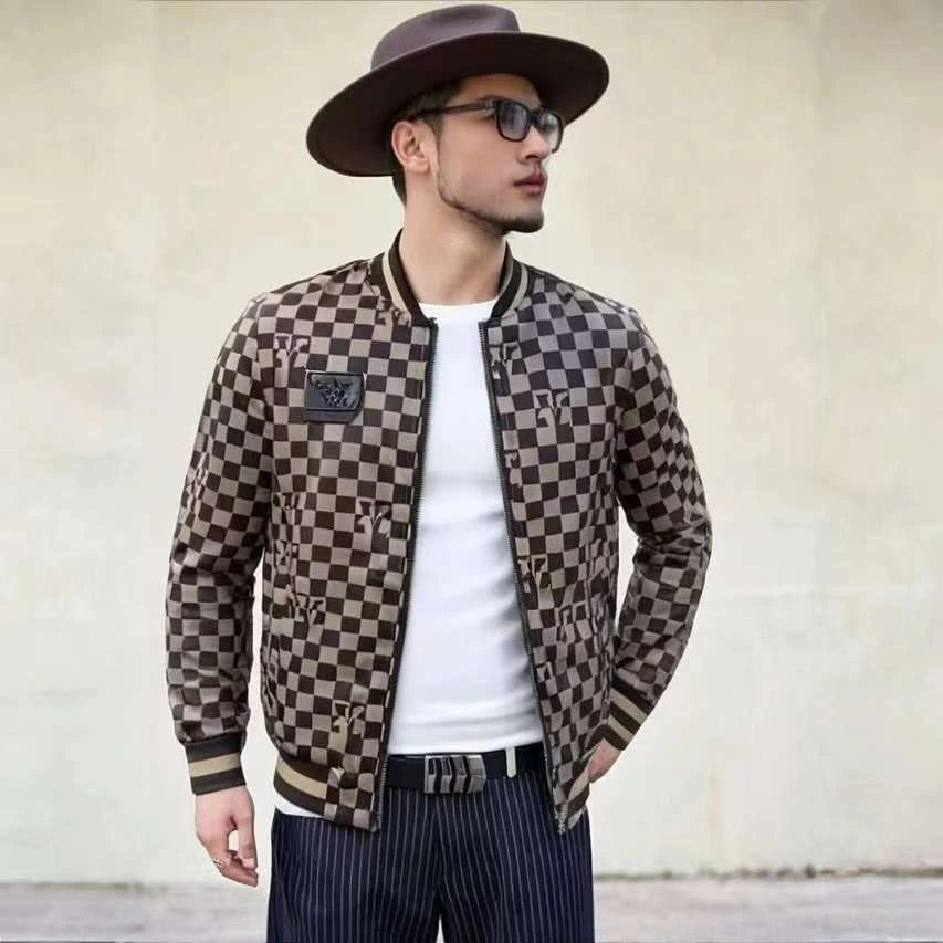 2540-2025棒球领双面服男士连帽新款简约时尚轻奢高端休闲男外套