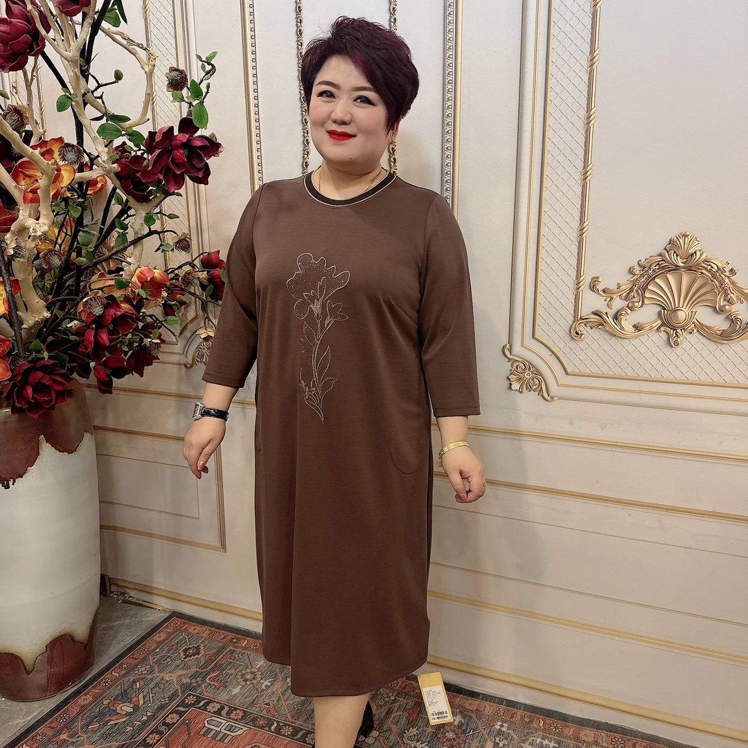 (裙长110)时尚百搭连衣裙662