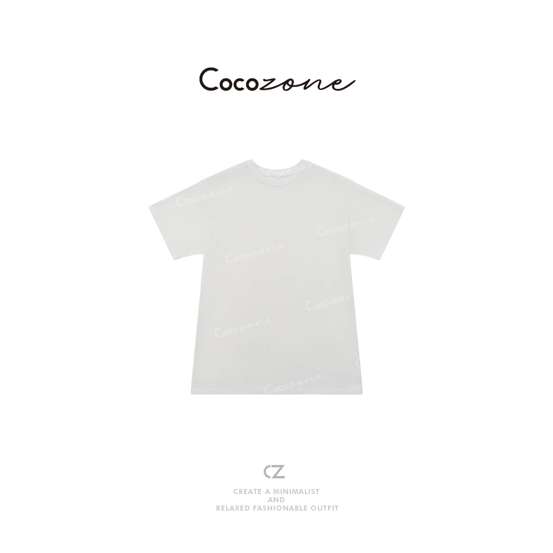 COCO ZONE刘一一 纯色松弛美别致圆领显瘦短袖T恤 CD1A1122