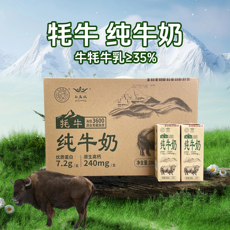 西五域 青海特产牦牛奶 200mlx12盒/箱 早餐营养奶