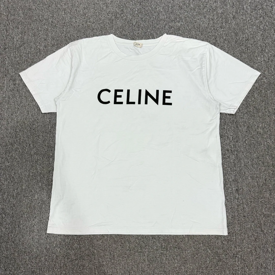 99新 Celine/思琳 16110402 Celine赛琳白色基础logo短袖 L码99新