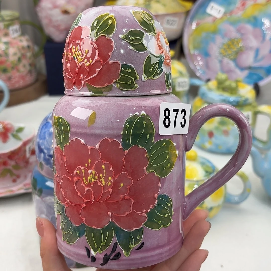 景德镇手绘高温釉下彩陶瓷茶具