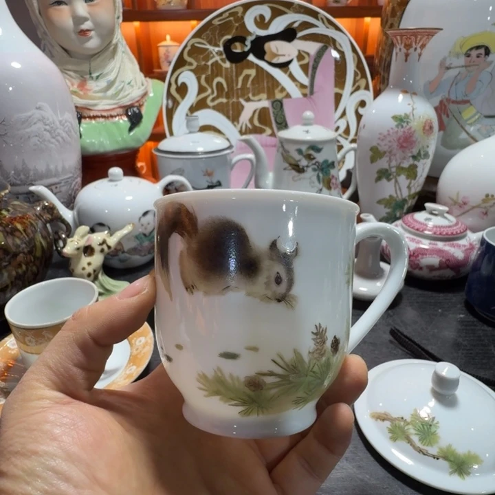 鼹***豆陶摆件景德镇陶瓷艺术