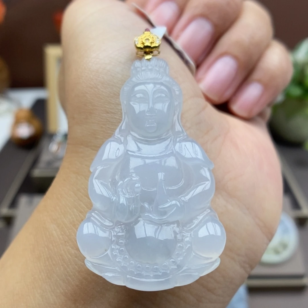 【闪购商品】颈饰18K金镶嵌翡翠35