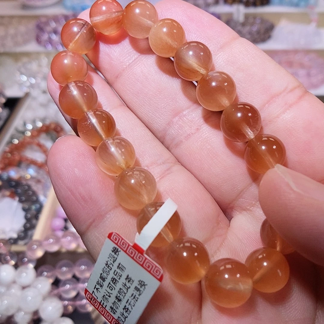 手链未镶嵌水晶红兔毛10mm