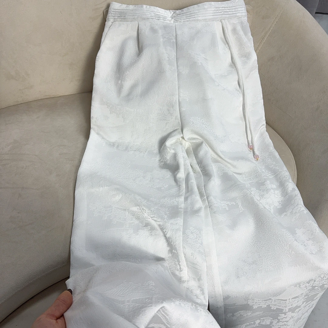 6126-1款新中式长款直筒裤【亭台】