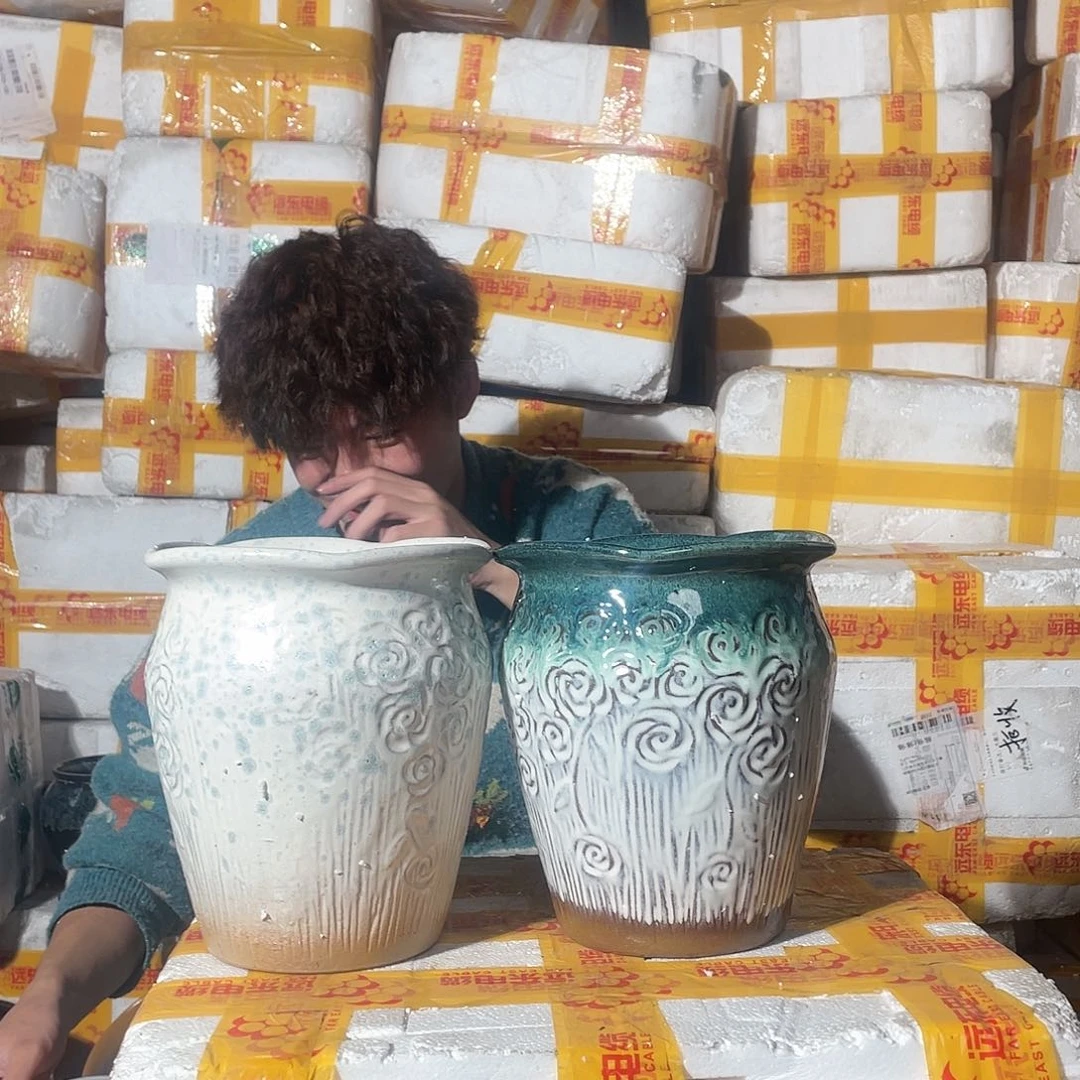 红陶宜兴紫砂花盆