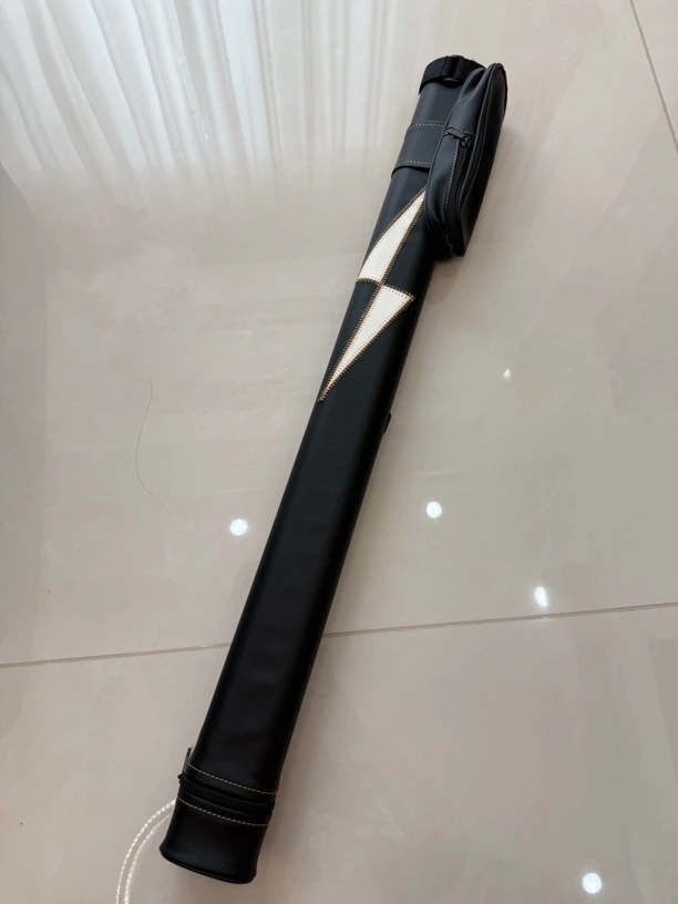 典雅黑白美式黑八台球杆桶PU皮大头杆包九球杆桶