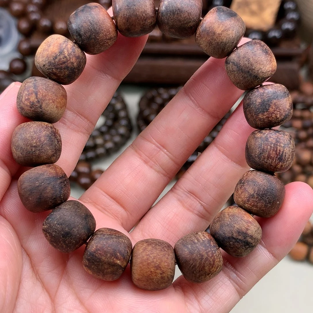 【闪购商品】贡木其他印贡彩虹复古绿瘤疤火焰+龙12*13